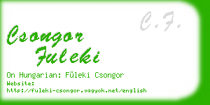 csongor fuleki business card