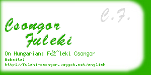 csongor fuleki business card